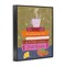 Stupell Industries Autumnal Mug on Bookstack Framed Giclee Wall Art Design by Be Ni La